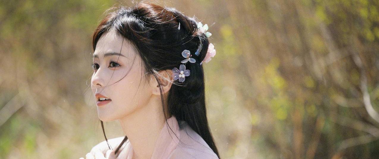 白鹿 唯美古装美女3440x1440带鱼屏壁纸