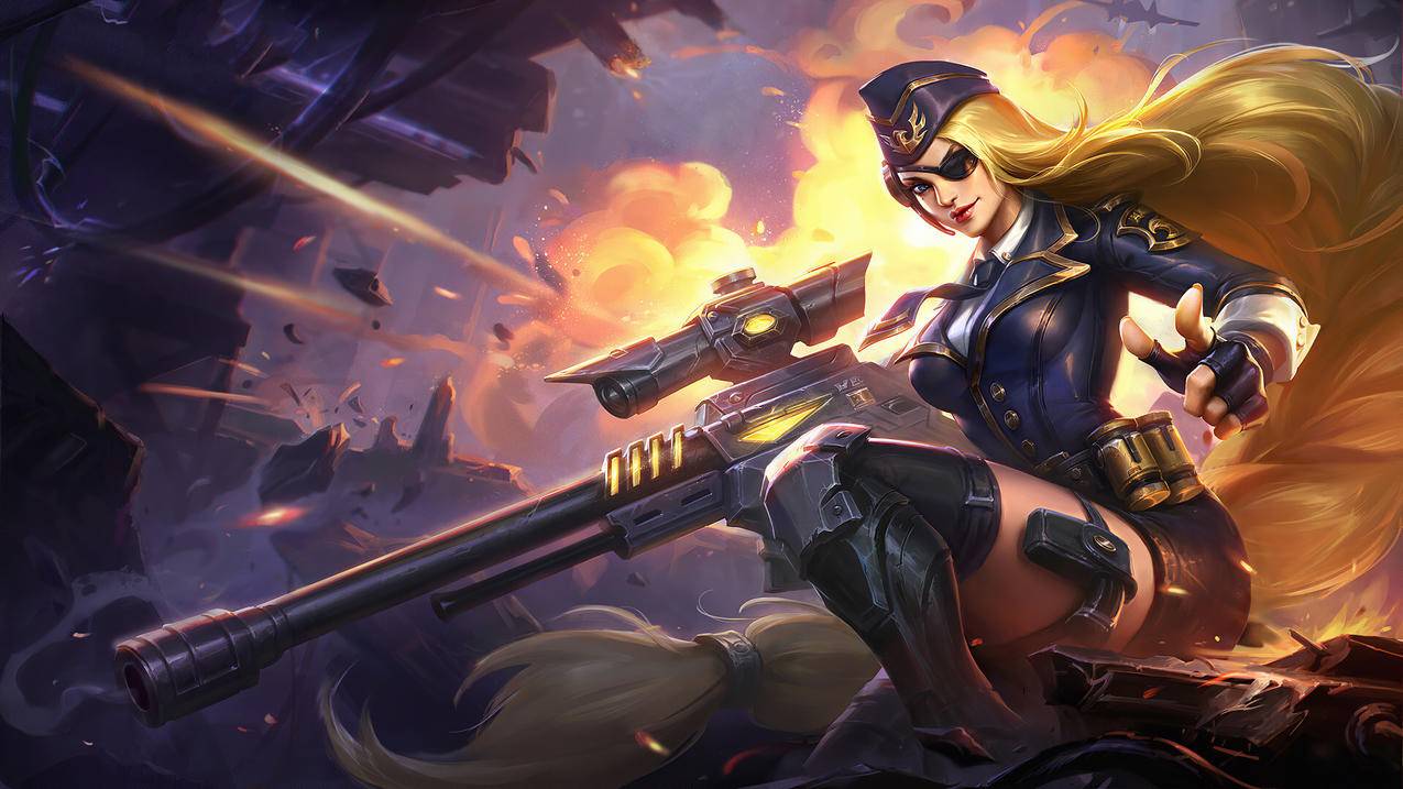无尽对决 Mobile Legends 海军装 金发 长枪炮 4K高清壁纸