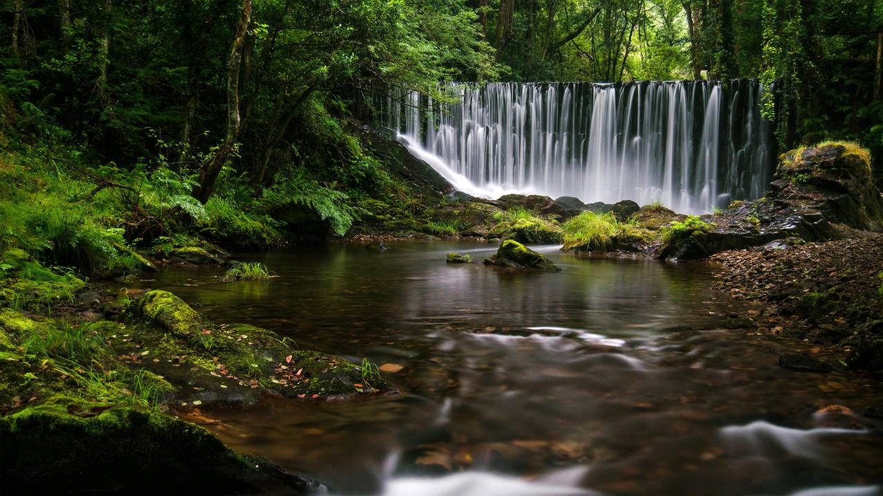 加利西亚 小瀑布 自然风景 4k高清壁纸