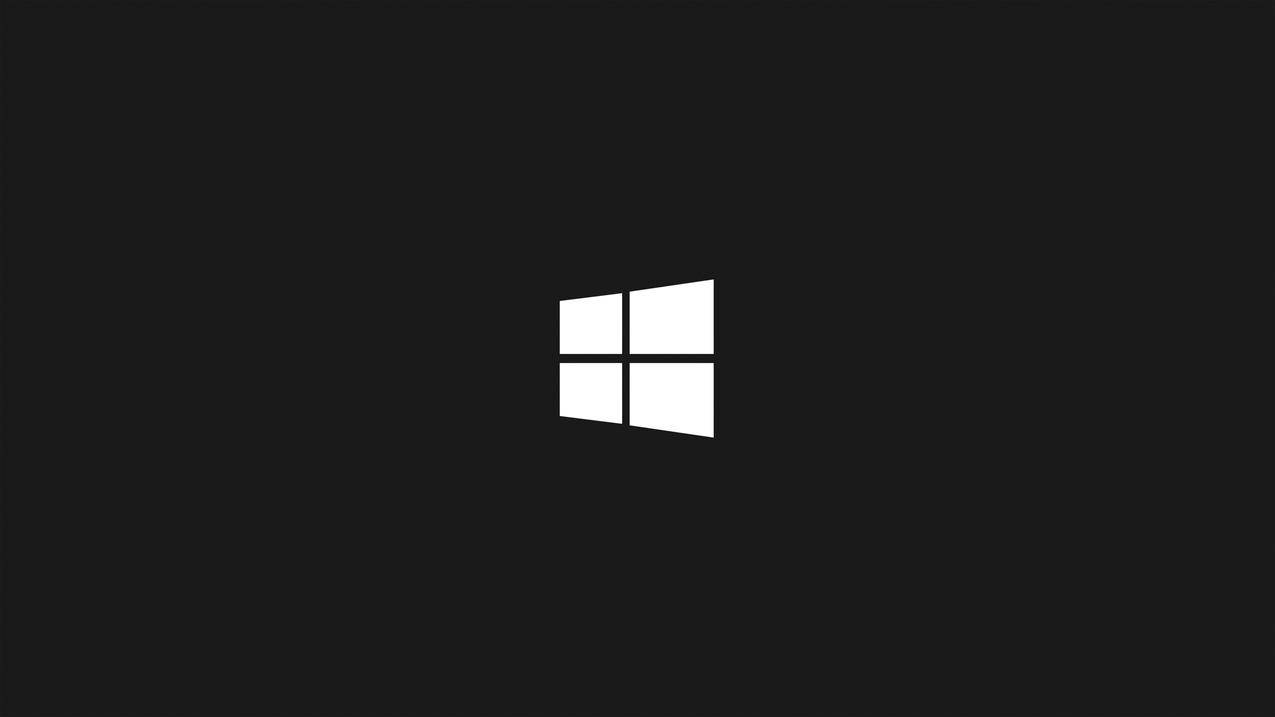 Windows10 黑色背景 4K标志高清壁纸