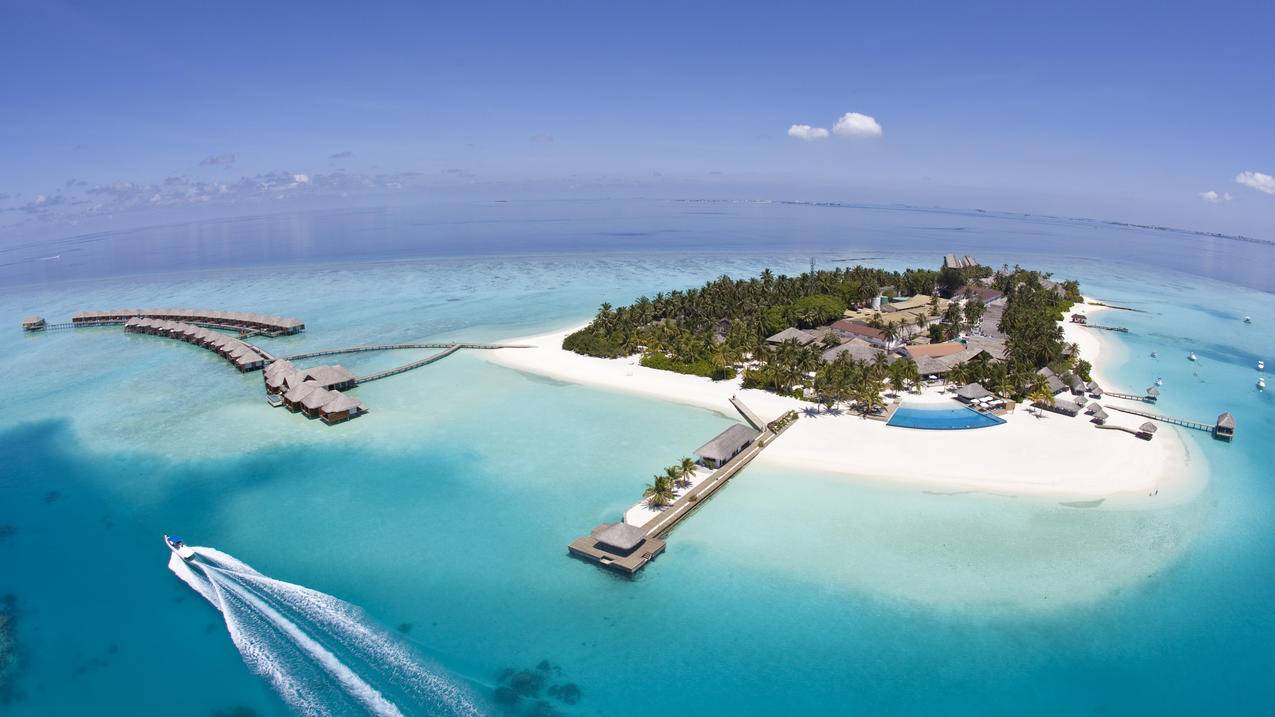 马尔代夫塞舌尔小岛风景4k壁纸