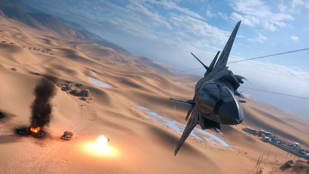 《战地4》飞机 沙漠 5k高清壁纸