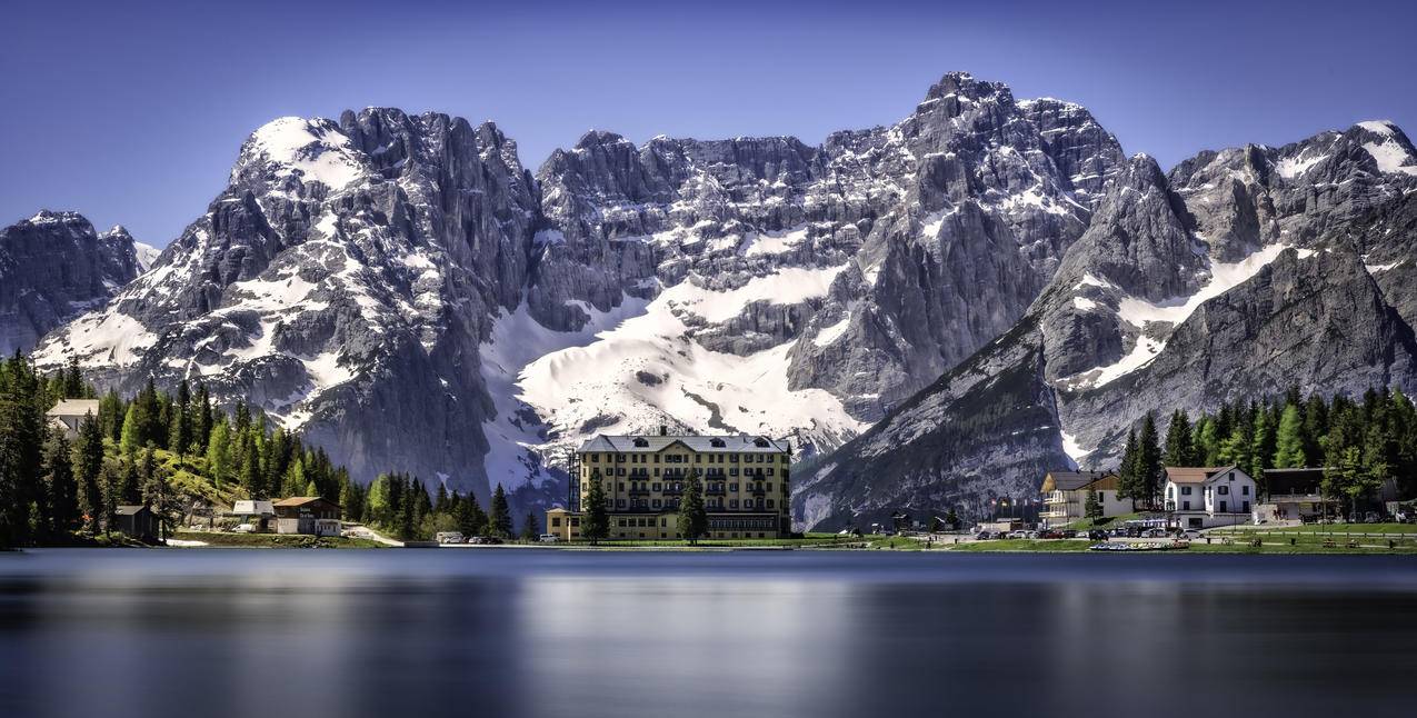 阿尔卑斯山 意大利 米苏芮娜湖风景4k高清壁纸