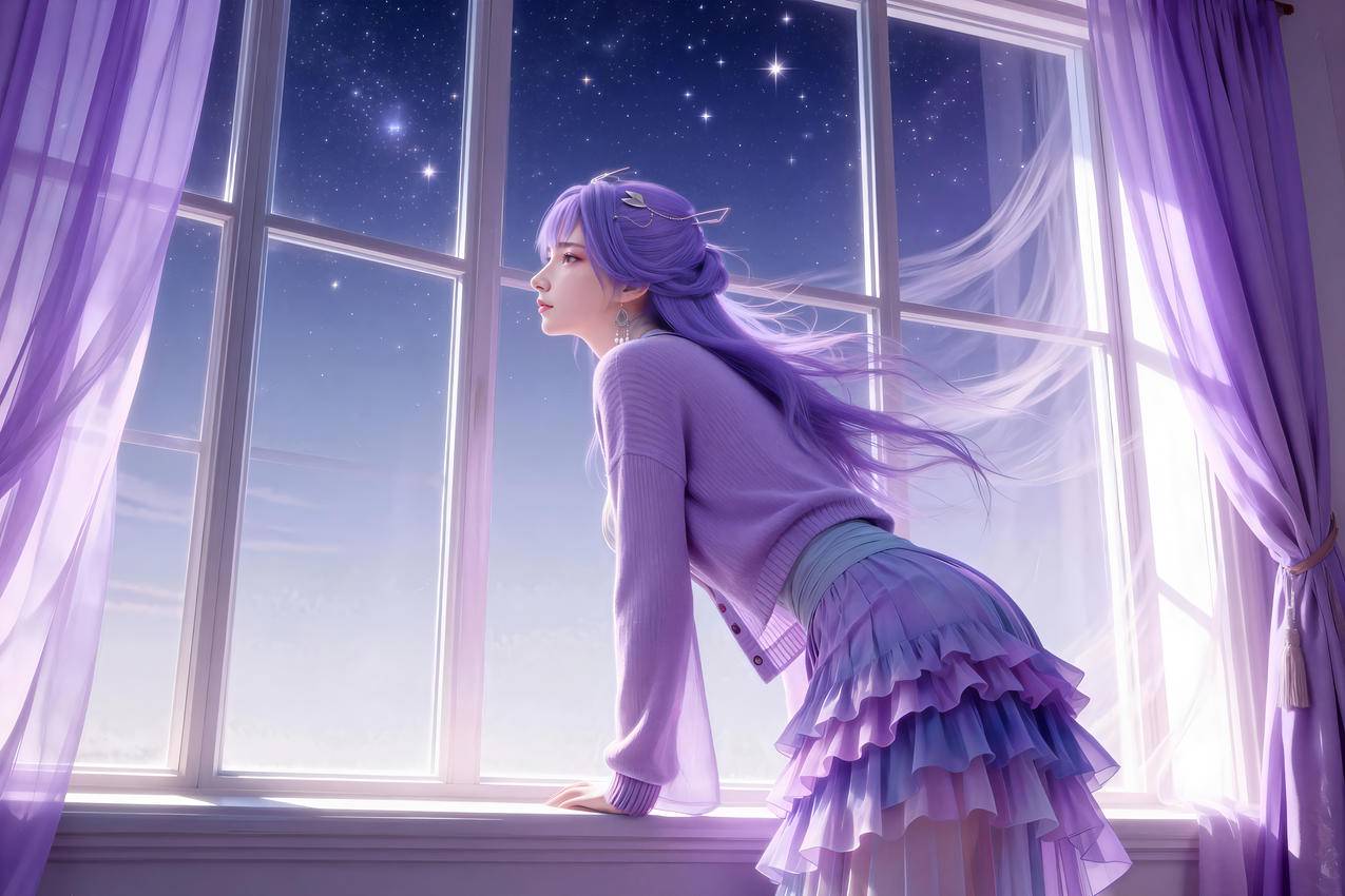 天穹长老 窗 星空 唯美 全屏4K高清壁纸3840x2560