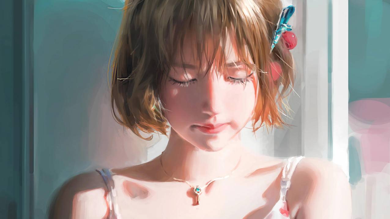 精选《女孩 闭眼 短发 绘画唯美4k动漫壁纸》图集