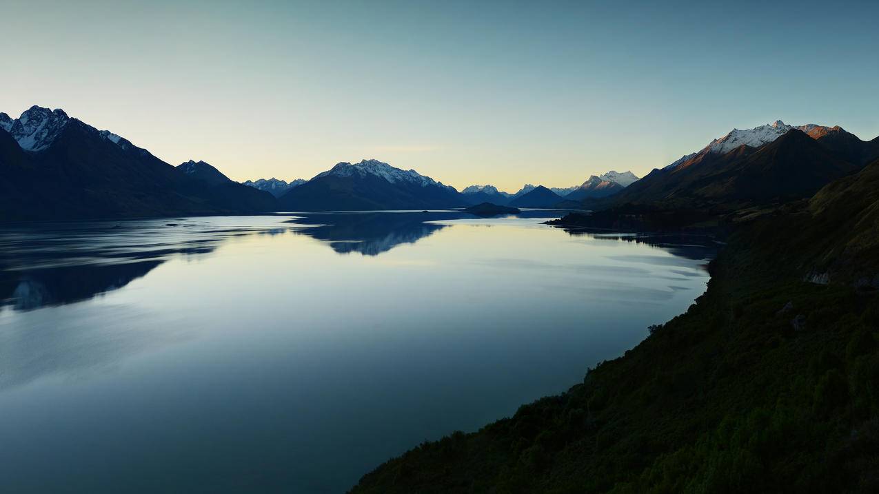 新西兰瓦卡蒂普湖风景4k壁纸