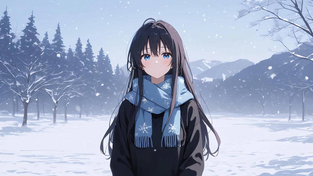 雪之下雪乃-雪季 4K壁纸 3840x2160