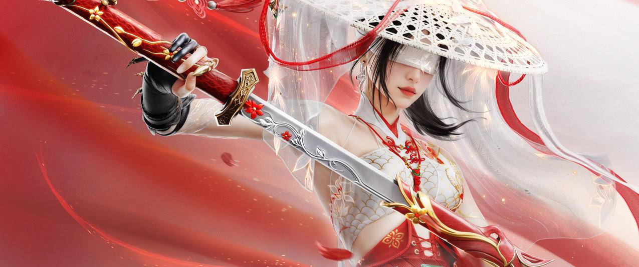 宁红夜 斗笠 长剑 3440x1440带鱼屏游戏壁纸