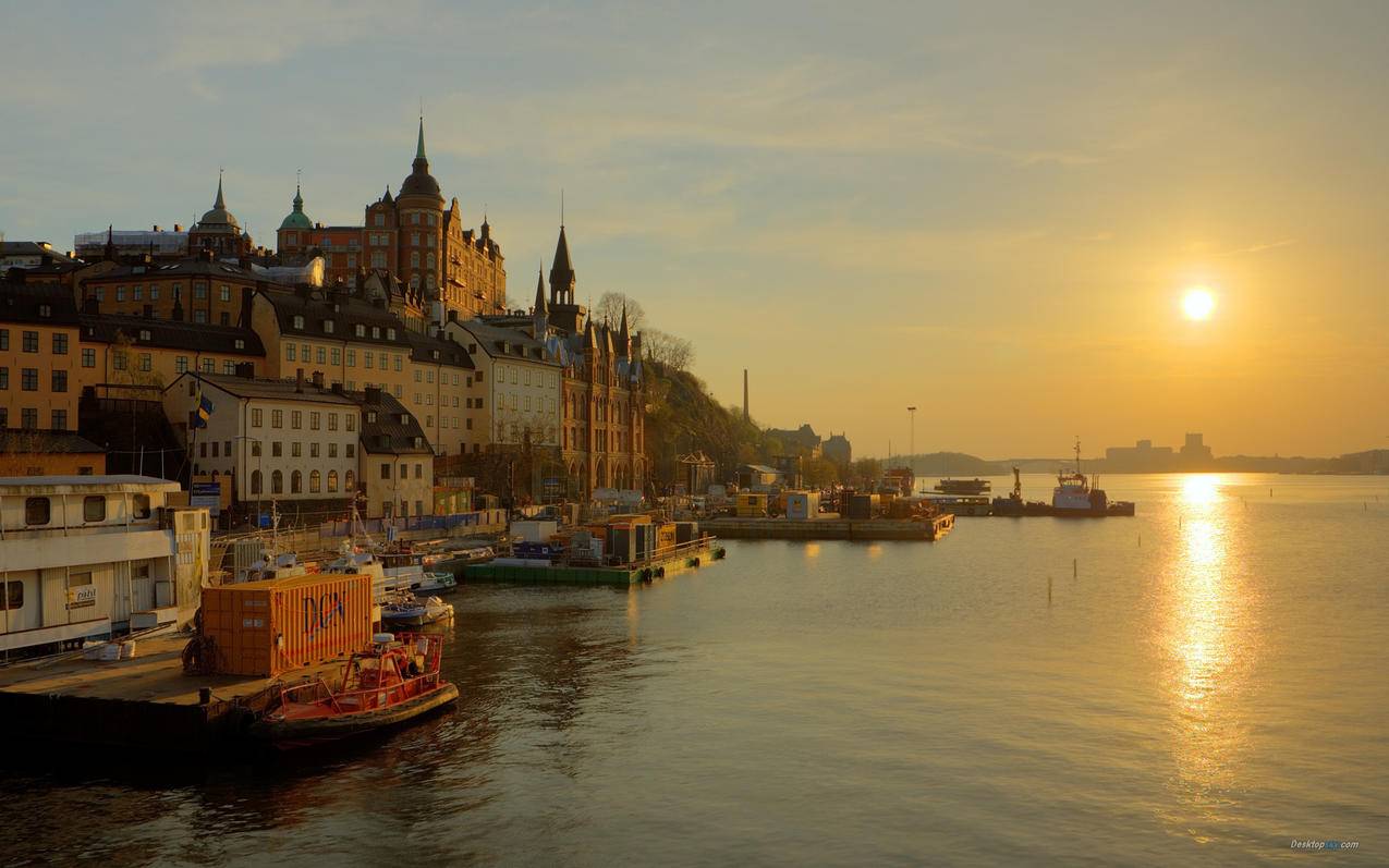 风景旅游胜地城市瑞士斯德哥尔摩高清壁纸