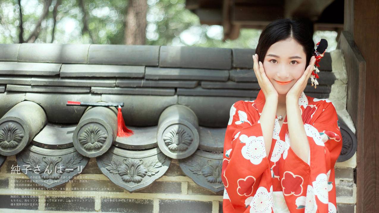 純子日本和服清纯美女4k壁纸