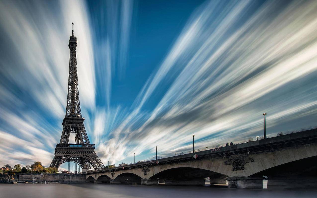 风景旅游胜地巴黎法国埃菲尔铁塔高清壁纸