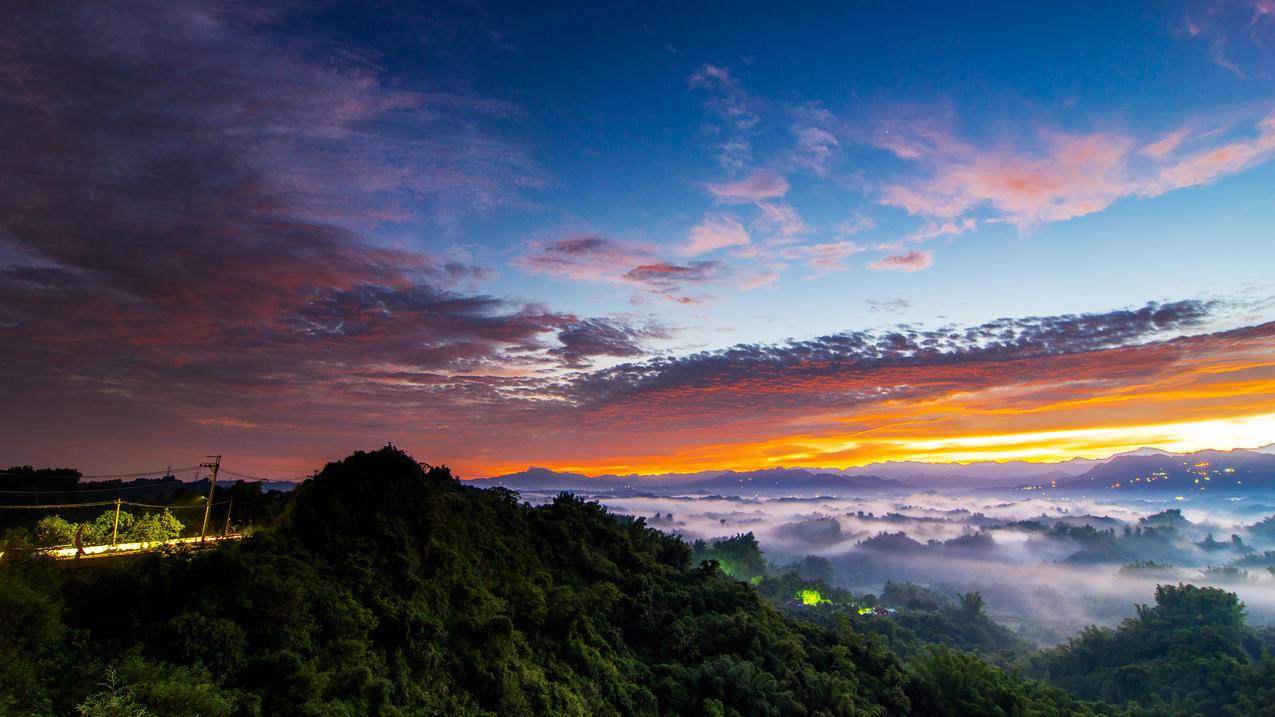 台湾美丽的早晨风景4k壁纸