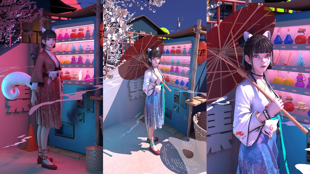《集原美》和服 ɡ 中国风 美少女 拼图4k壁纸