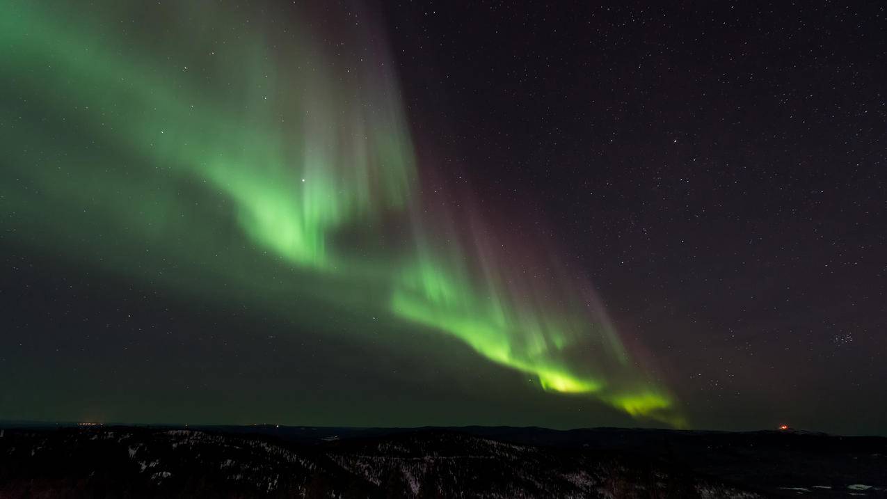 极光北部自然天空瑞典欧洲星空4k壁纸