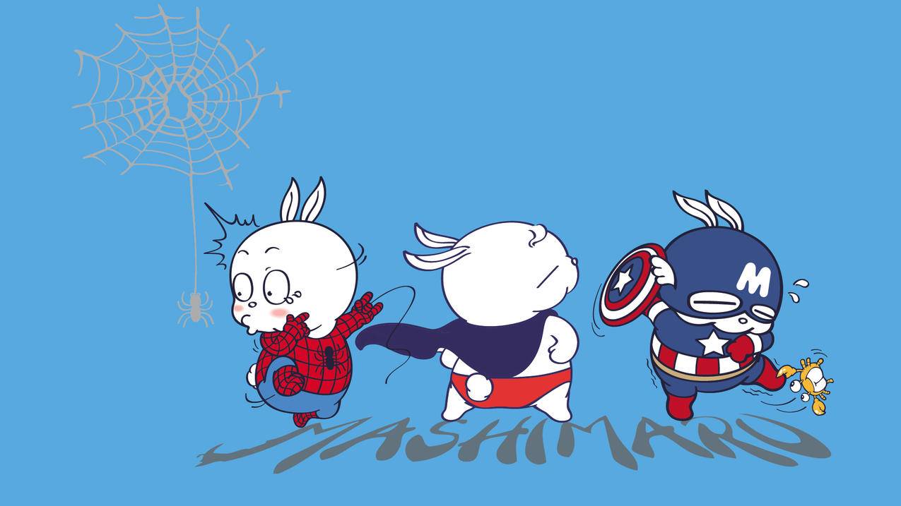 动漫卡通手绘流氓兔搞怪兔子高清壁纸
