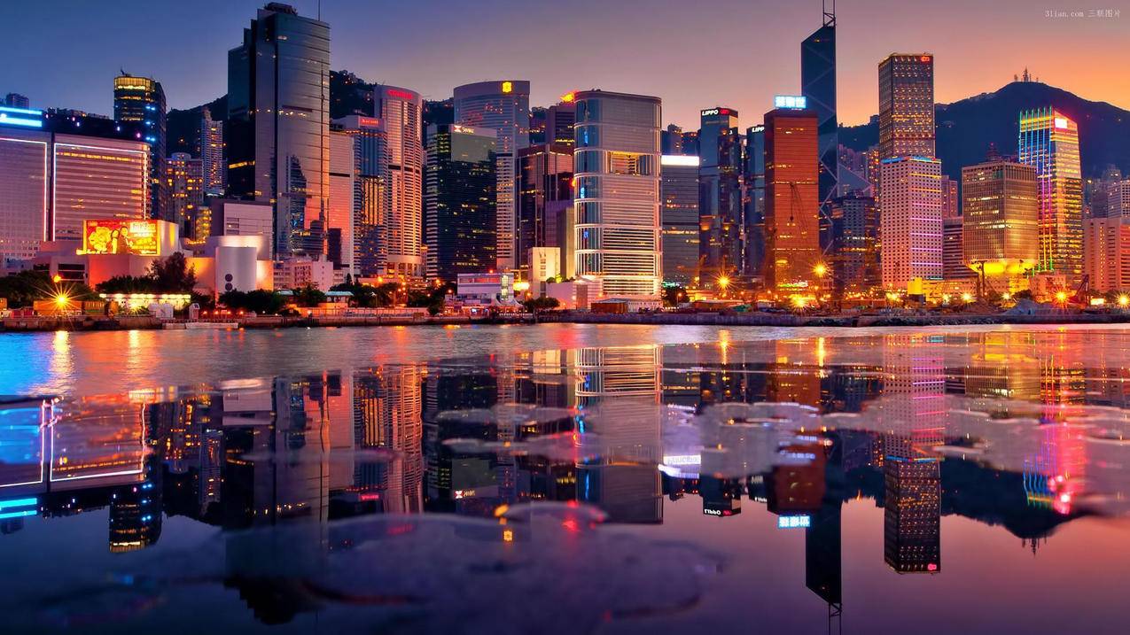 风景城市夜景香港风情壮观高清壁纸