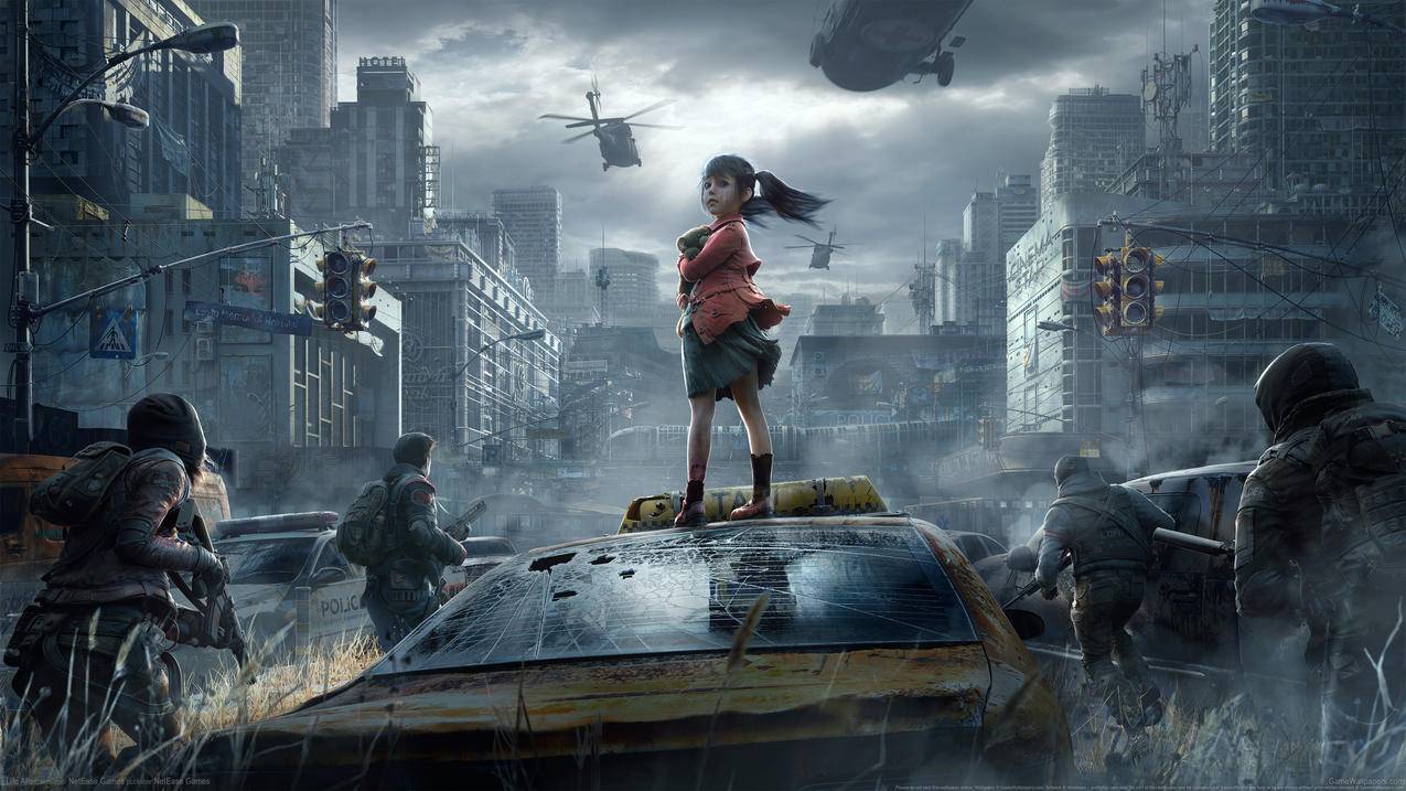 《LifeAfter 明日之后》女孩站在车顶 4K游戏高清壁纸