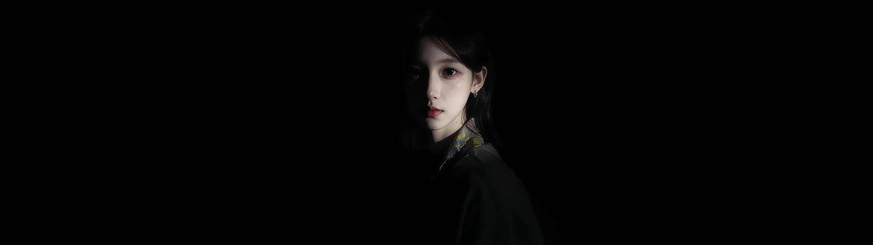 光影 暗黑系美女5120x1440超宽屏壁纸