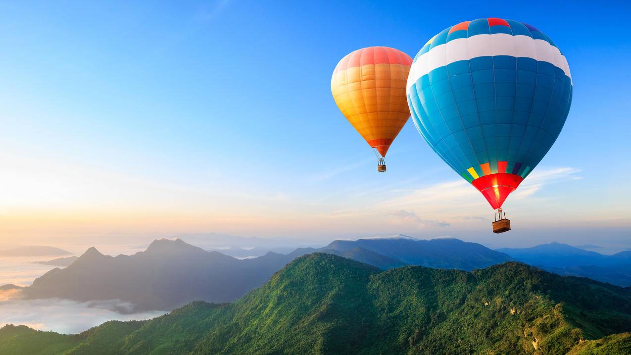 天空热气球4k壁纸