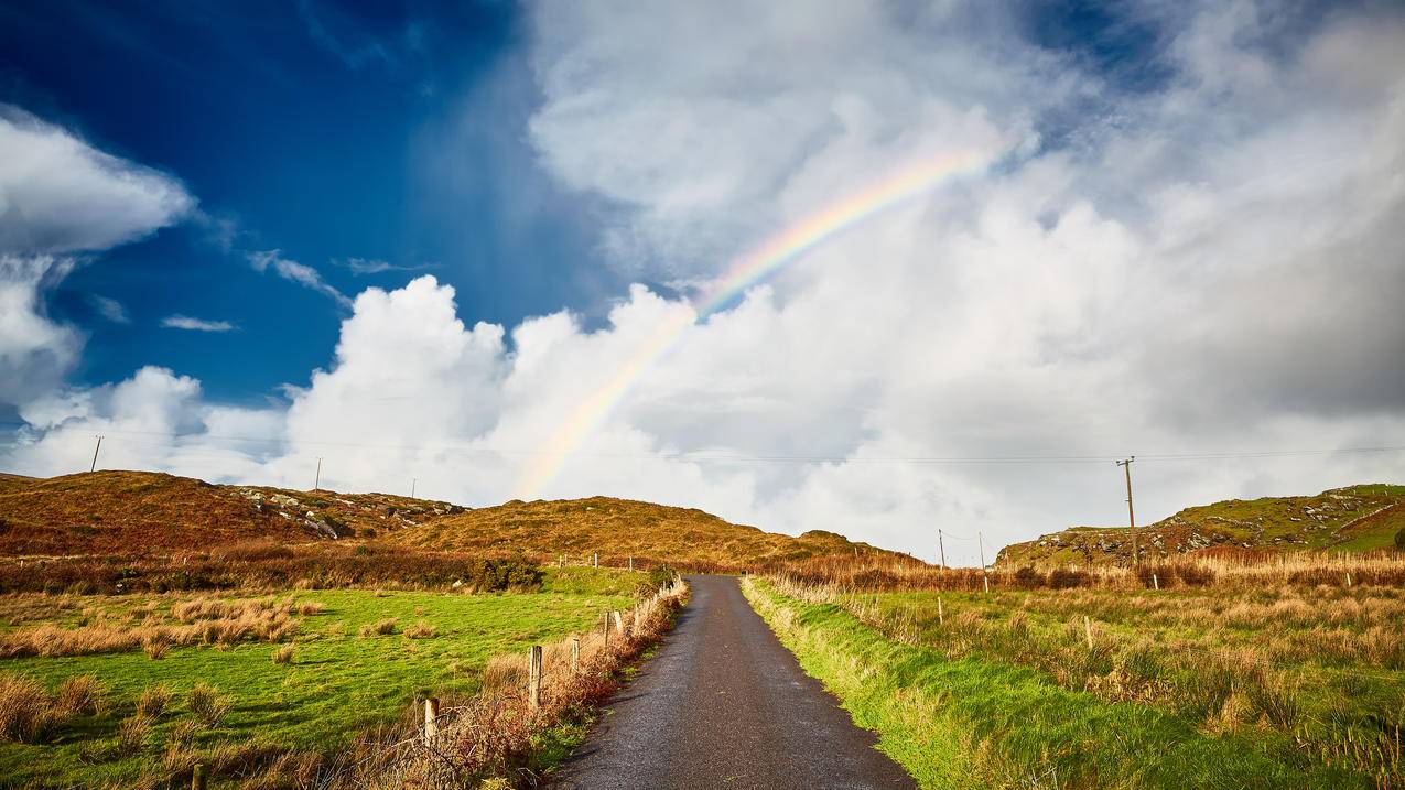 爱尔兰彩虹之地风景4k壁纸