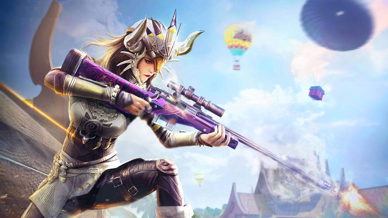 女孩狙击枪 绝地求生pubg 4K电脑桌面