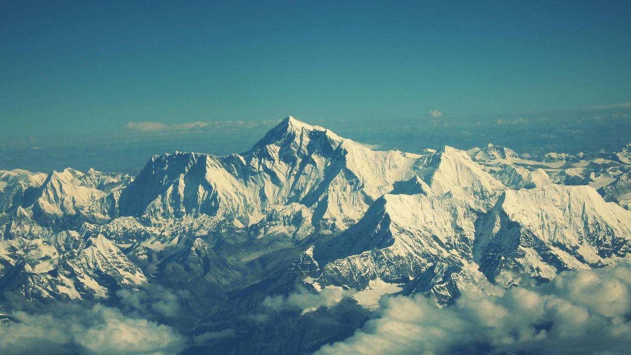 风景自然风光山脉山峰喜马拉雅山珠穆朗玛峰高清壁纸