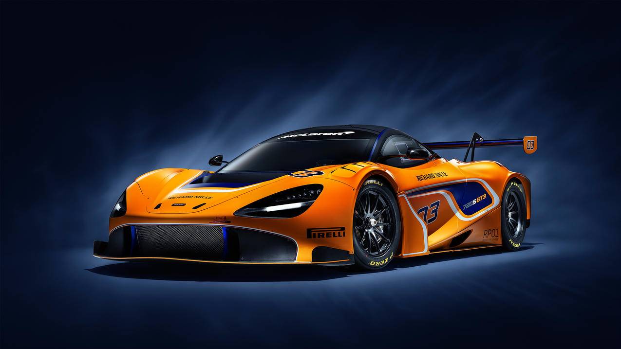 McLaren 720S GT3 迈凯伦 橙色跑车 4k高清壁纸
