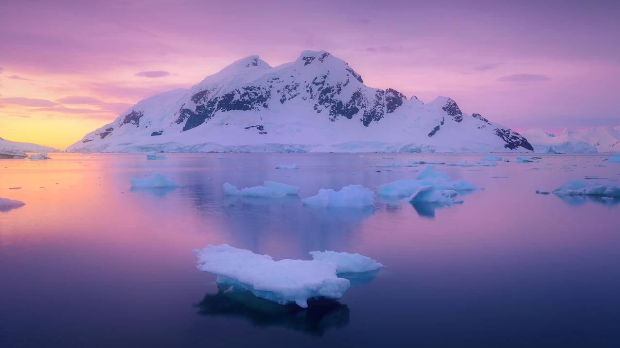 4k 天堂湾 南极 冰雪 冰川 风景 电脑 壁纸