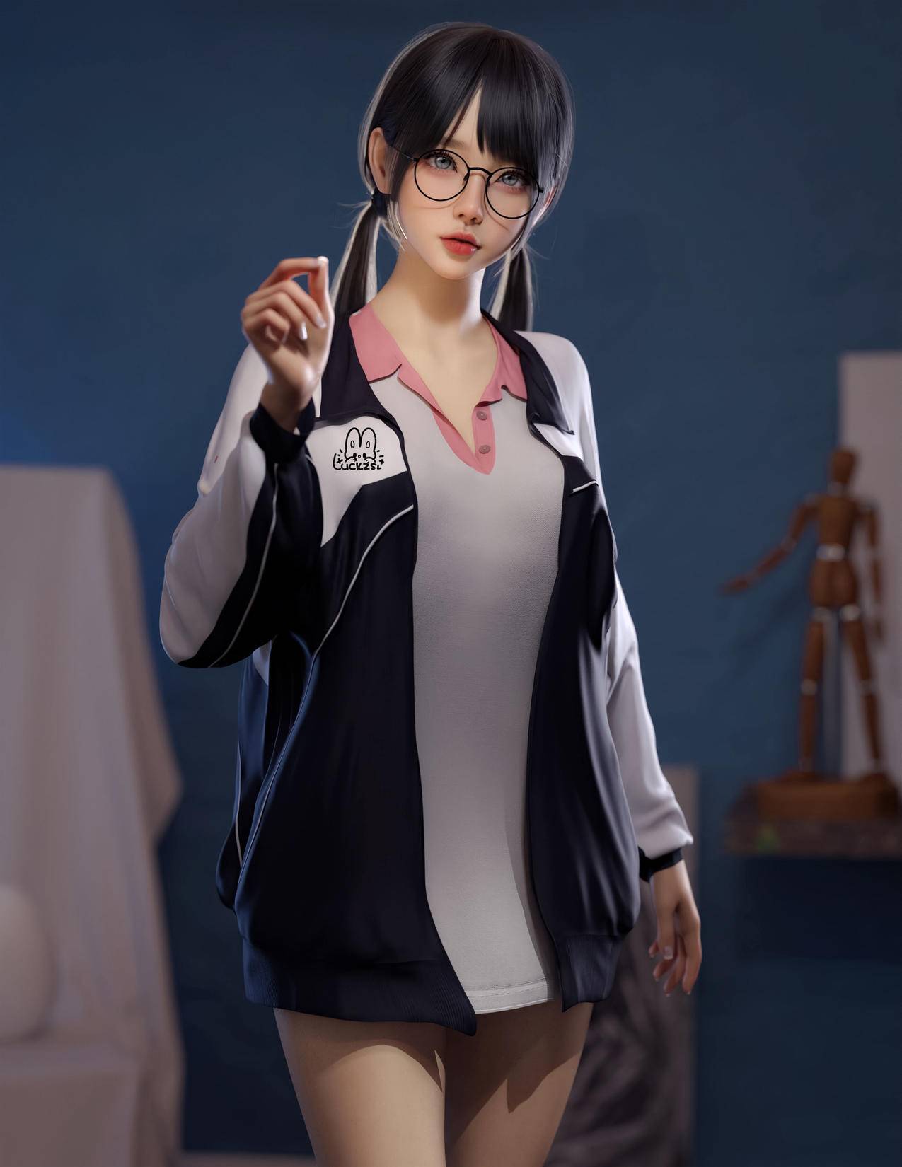 篮球高清壁纸全面屏 - 精选《4K 麻匪 眼镜 可爱 女学生 校服 双马尾辫 电脑 高清壁纸》图集 - 赛派号