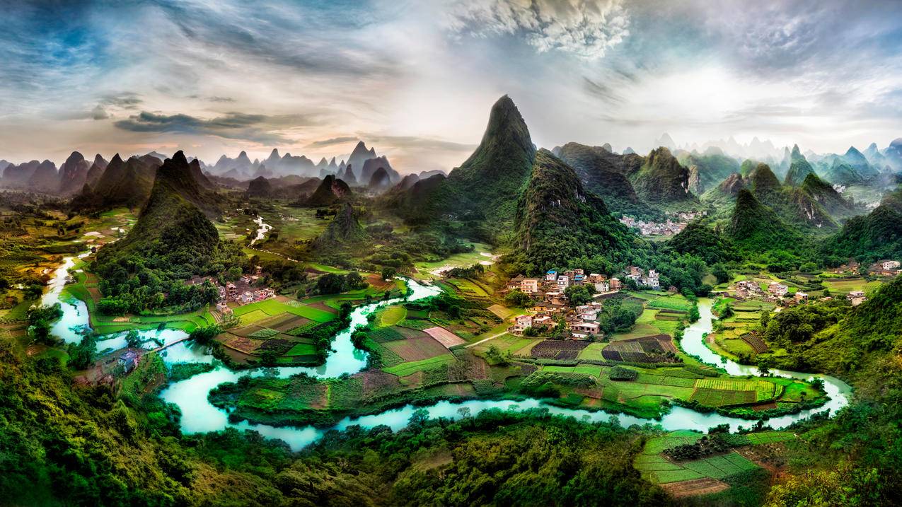 广西桂林山水风景4k壁纸