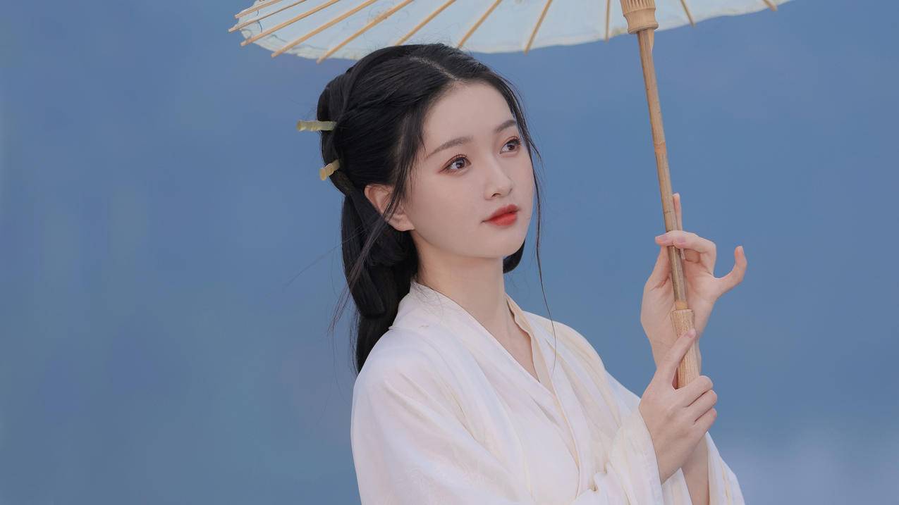 古装 古风 清新 油伞 美女 4k电脑壁纸