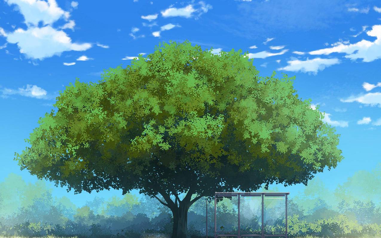 动漫风景树高清壁纸