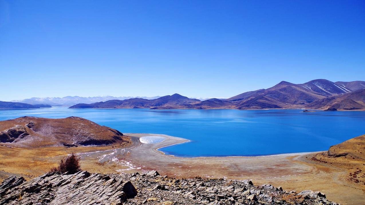 风景自然风光高原湖泊西藏羊卓雍措高清壁纸