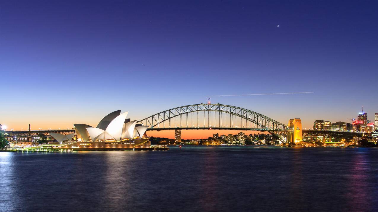 悉尼歌剧院 悉尼港 悉尼港湾大桥 4k风景高清壁纸