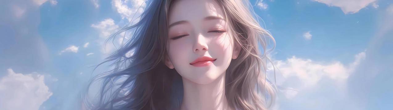 女孩 云羲3840x1080双屏壁纸