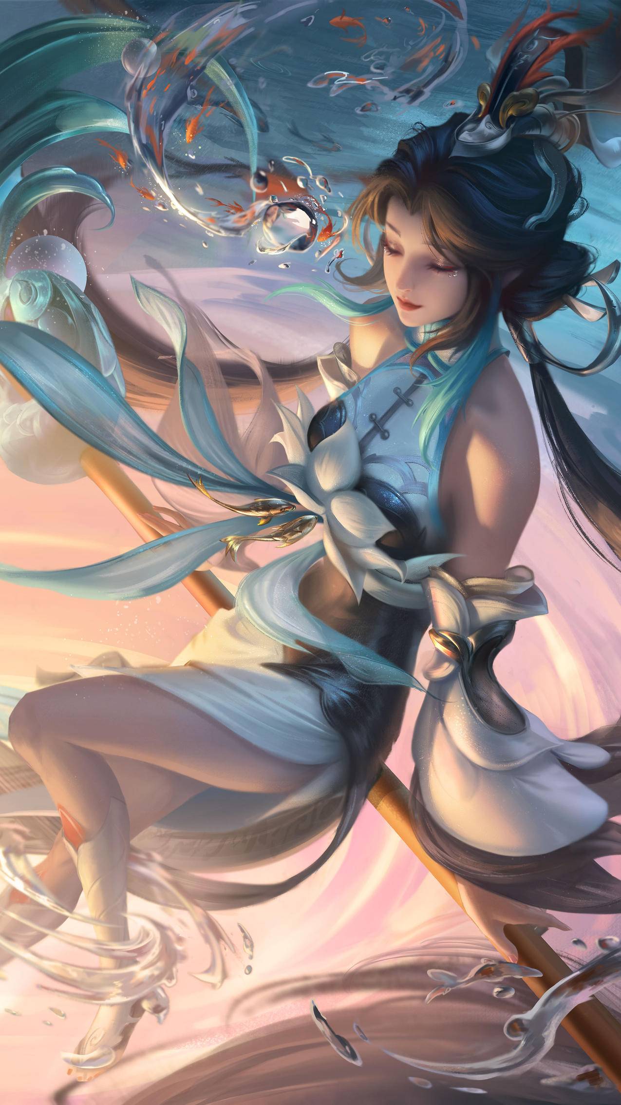 白鹤梁神女大乔 同人 王者荣耀4K高清手机壁纸