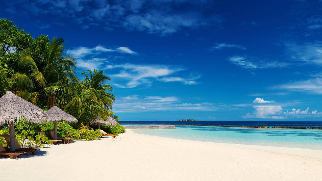 马尔代夫岛屿风景4k壁纸