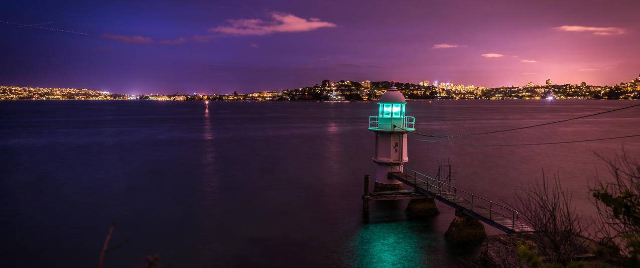 澳大利亚悉尼码头风光带鱼屏壁纸
