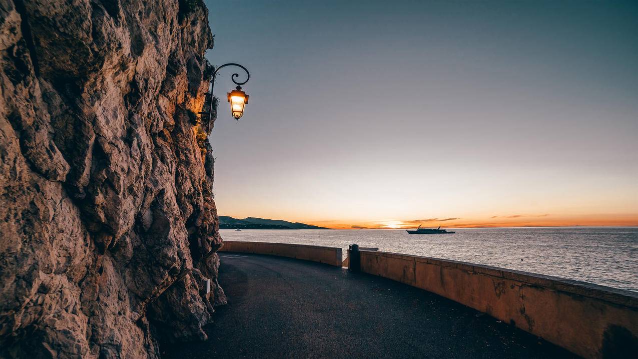 摩纳哥 清晨 风景 4k高清壁纸