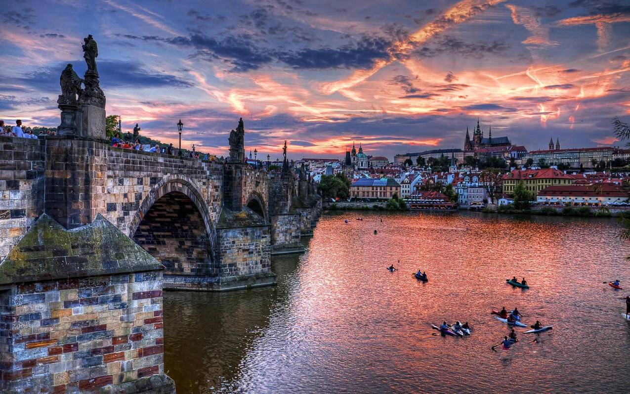 风景欧洲风景捷克布拉格温馨美好宽屏高清壁纸