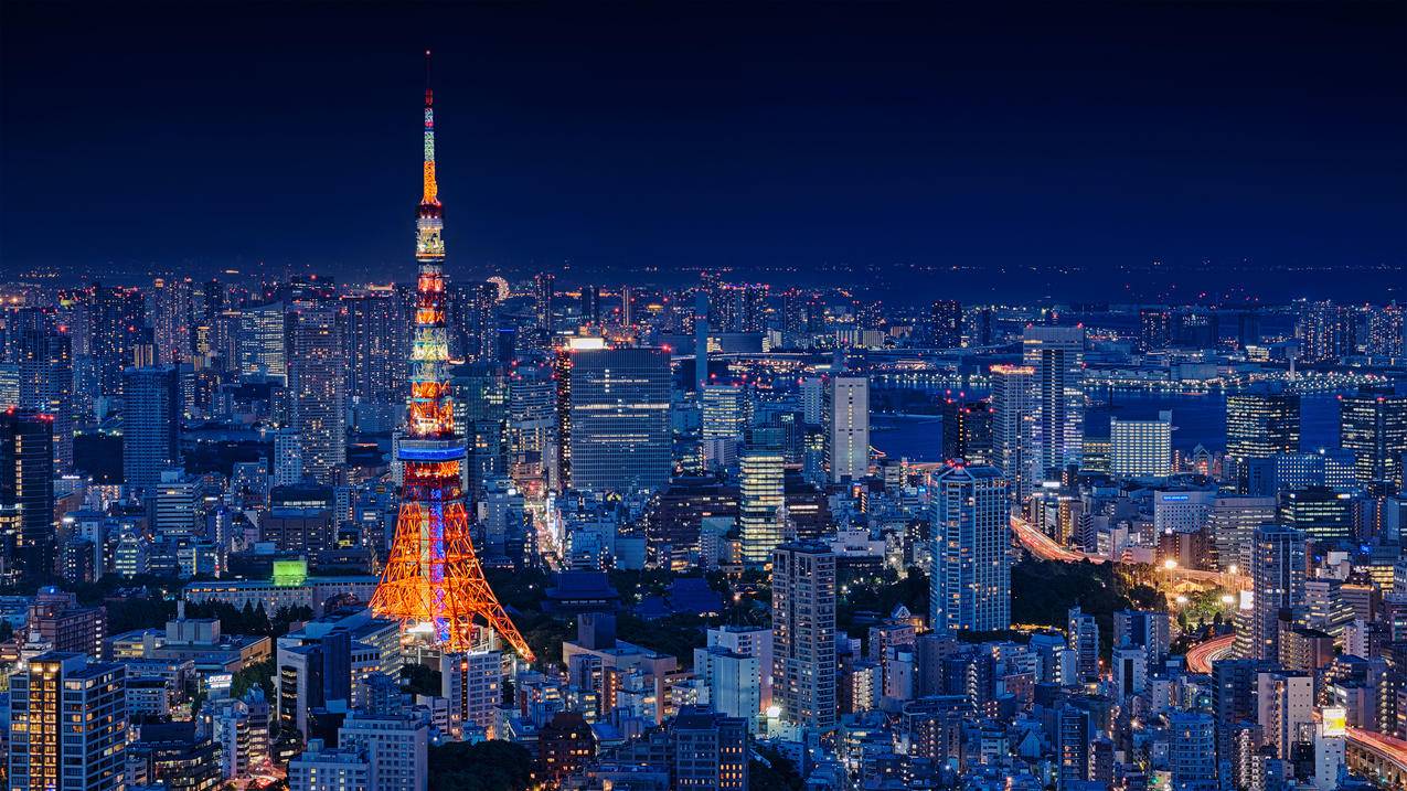 东京塔 4k风景高清壁纸
