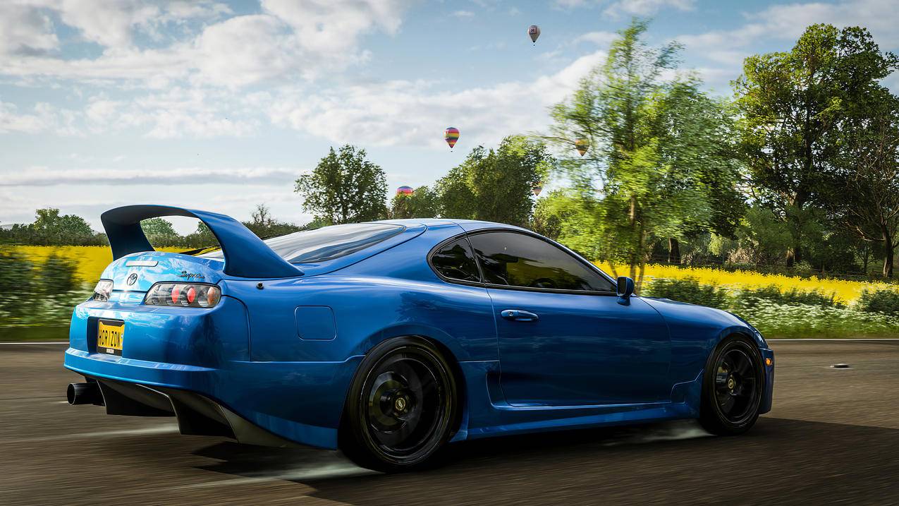 极限竞速地平线4Forza Horizon4 蓝色车 城市 4K高清壁纸