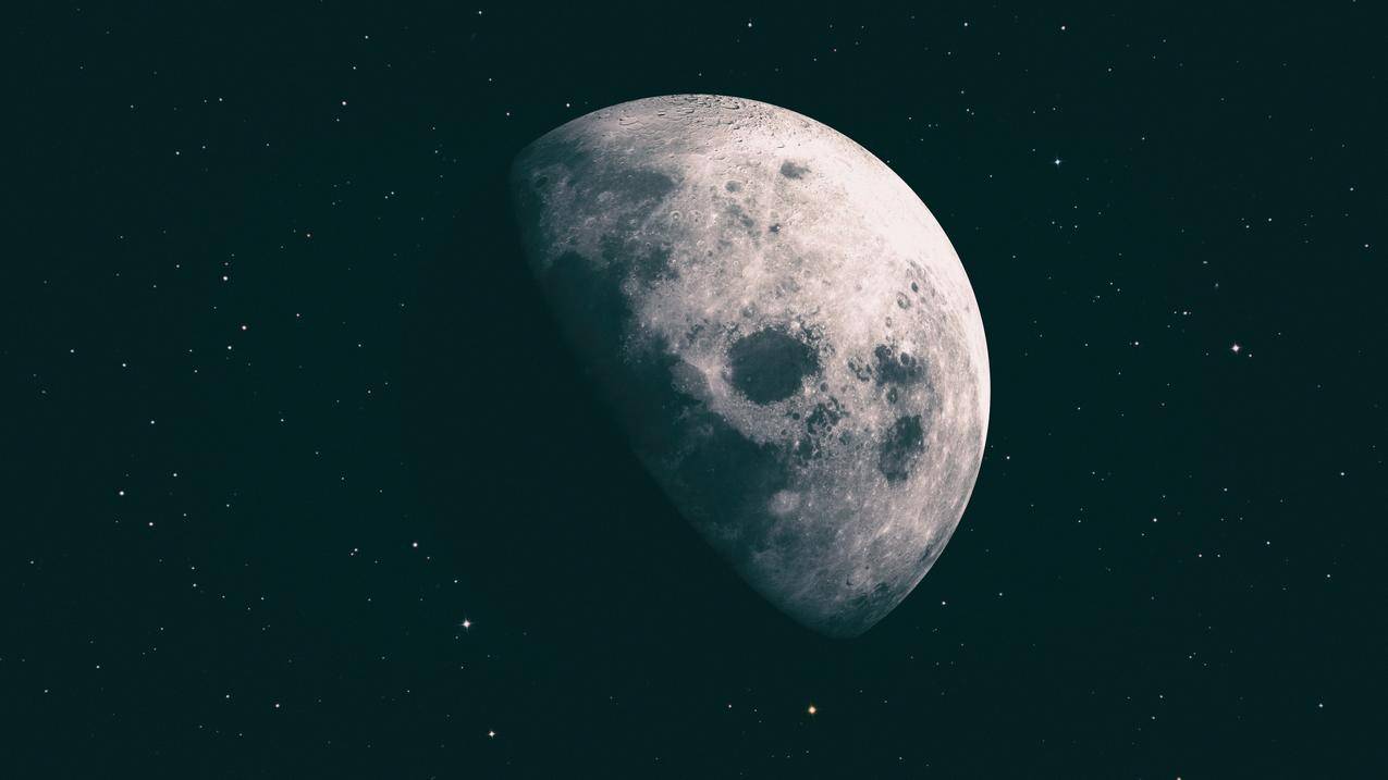 月球空间风景4k壁纸