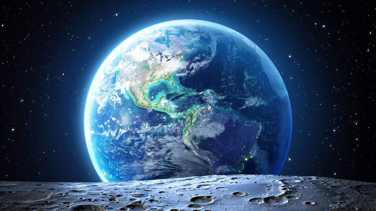 地球 月球地表 浩瀚宇宙 4K超清风景电脑壁纸 4K手机壁纸