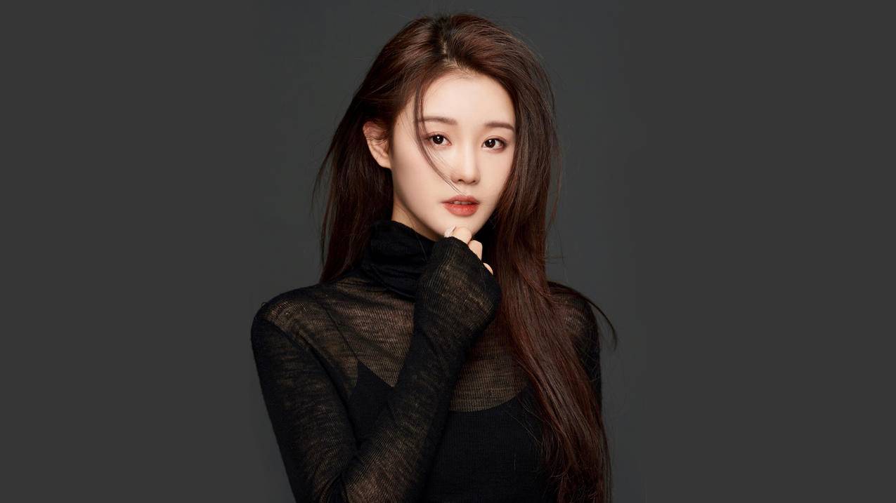 黑色线衣 干净 知性 长发 美女 4k电脑壁纸