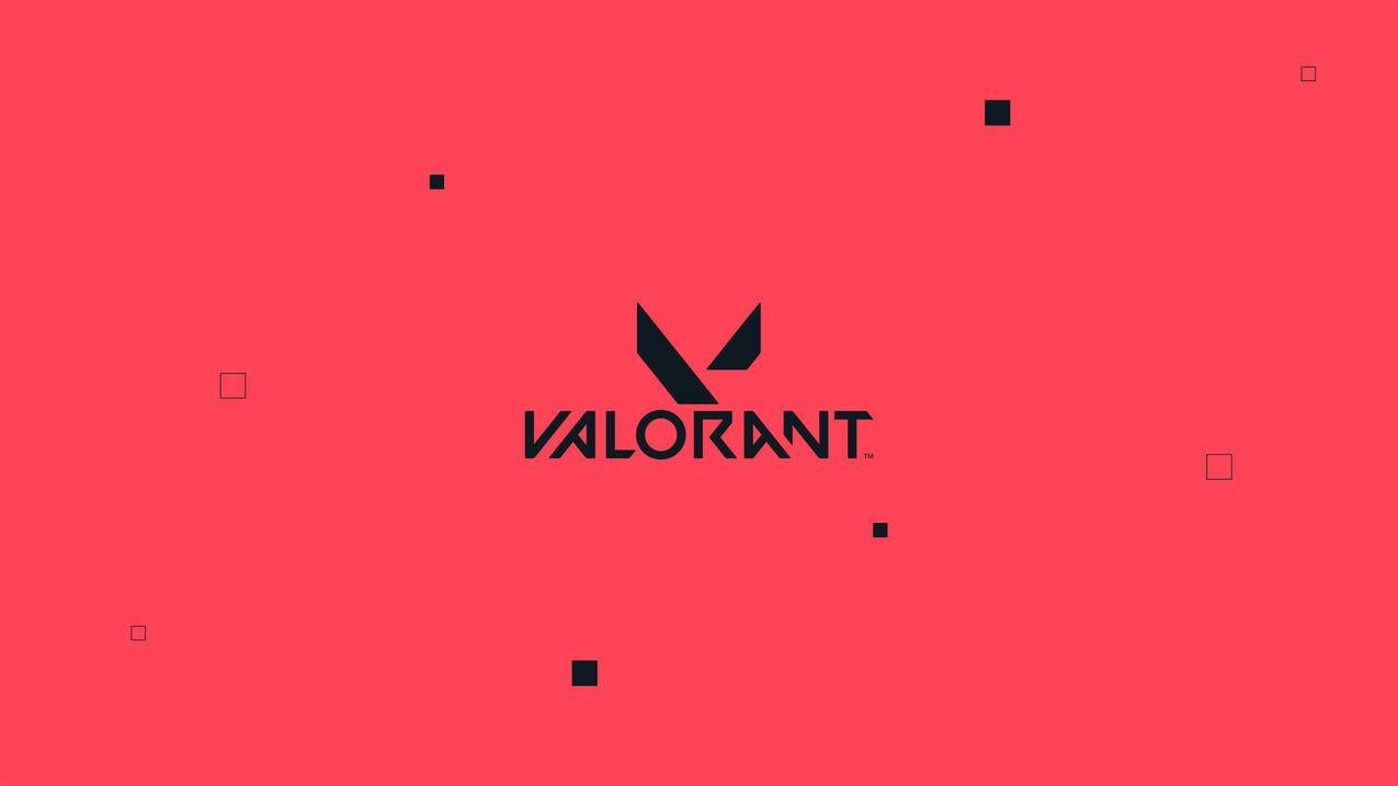 拳头FPS《Valorant》粉黑logo 4K游戏高清壁纸