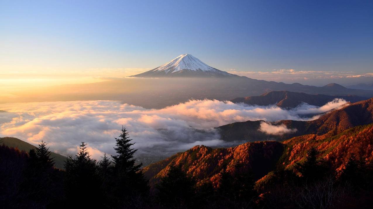 风景旅游胜地日本富士山高清壁纸
