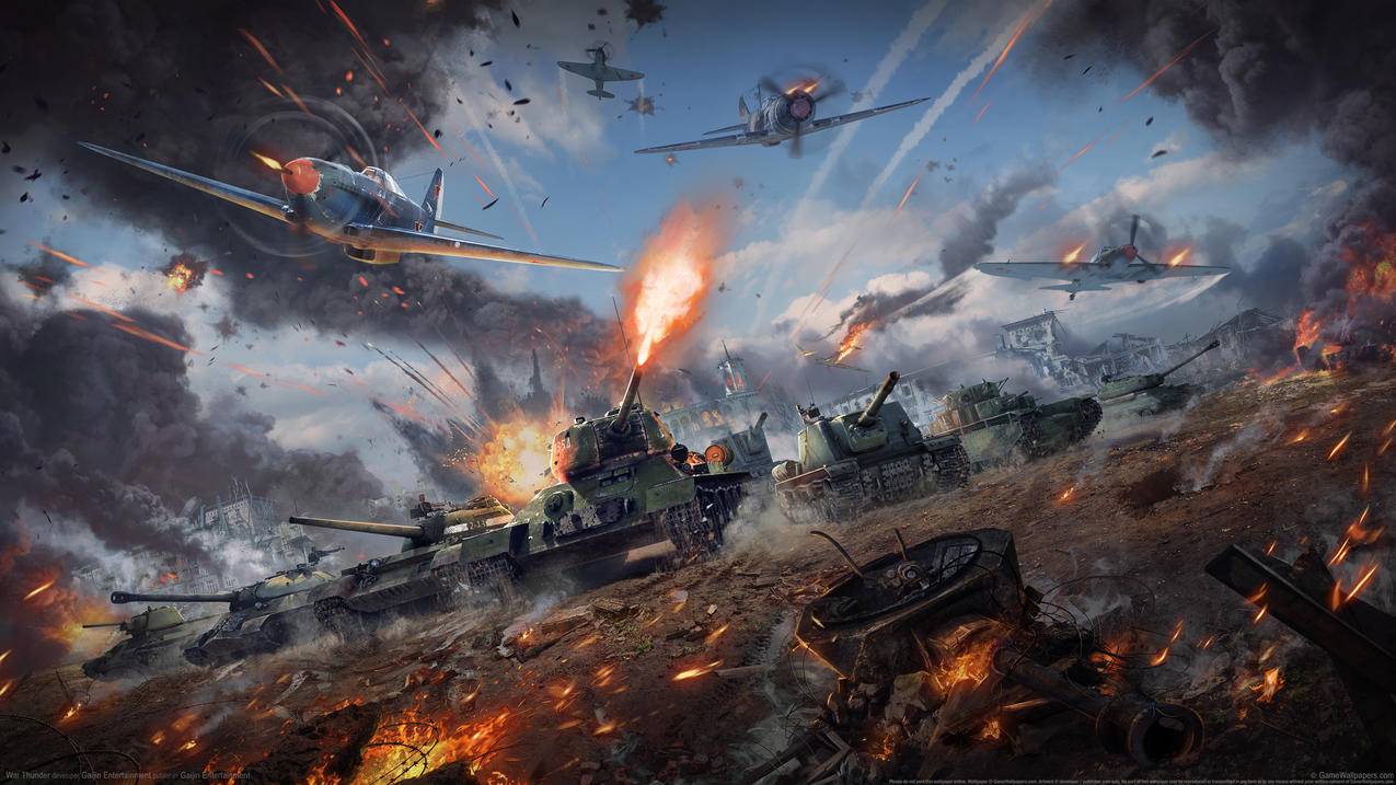 《战争雷霆 war thunder》坦克 飞机 战争 4K高清壁纸
