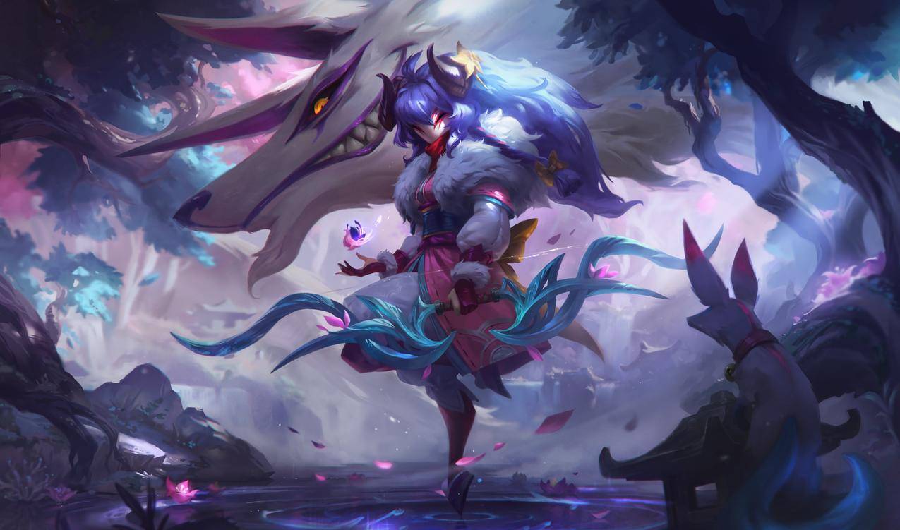 英雄联盟lol永猎双子 灵魂莲华 千珏4k游戏壁纸