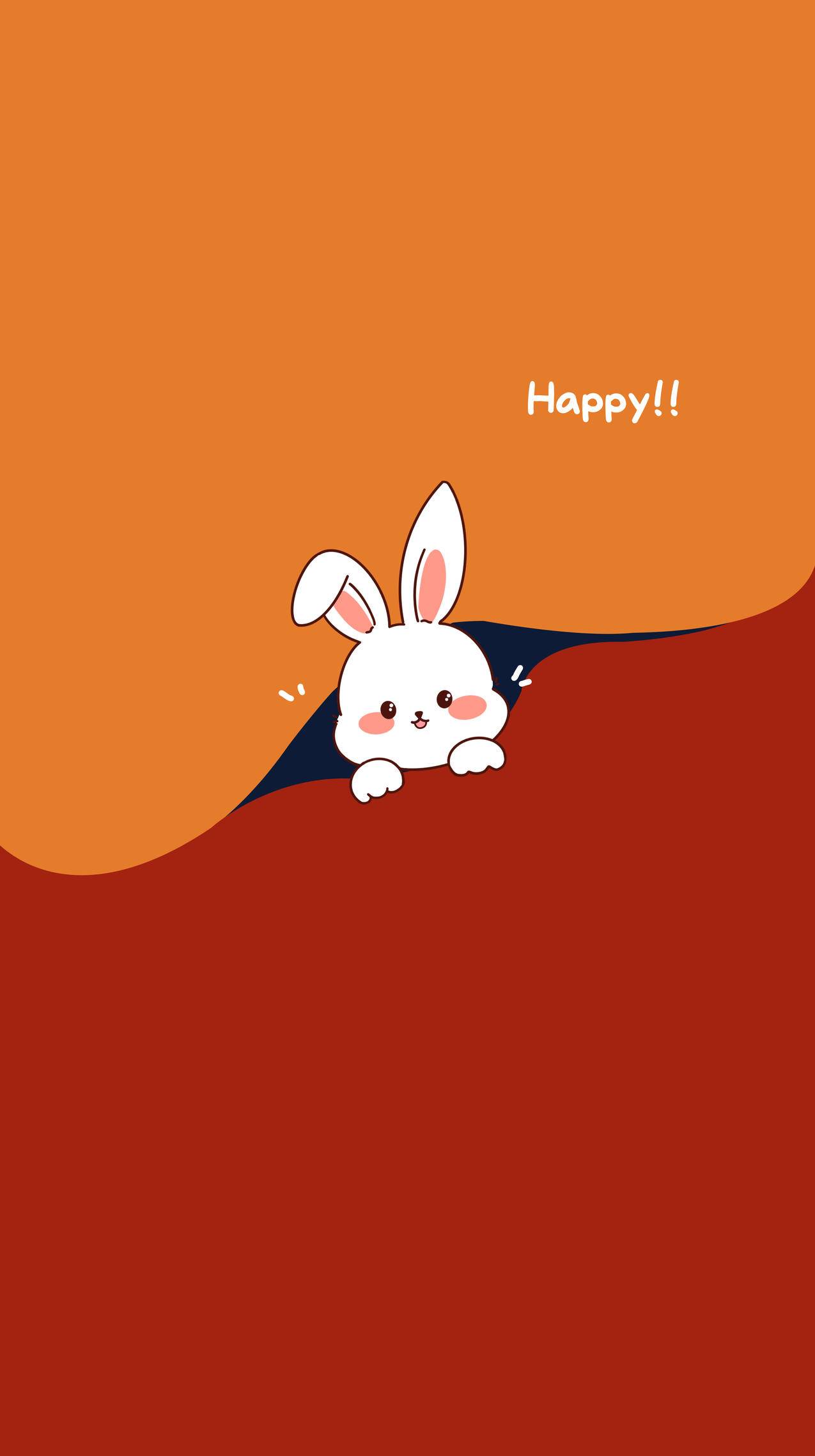 快乐兔子 happy 5k手机壁纸图片